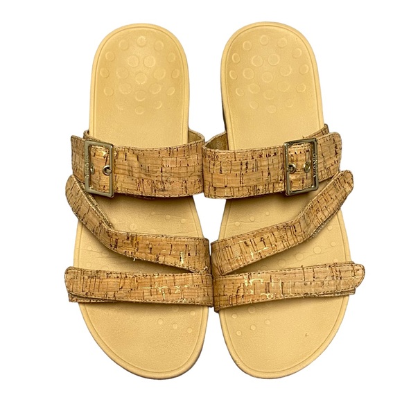 VIONIC Women’s Pacific Rio Gold Cork Sandals size 10 - Picture 6 of 11